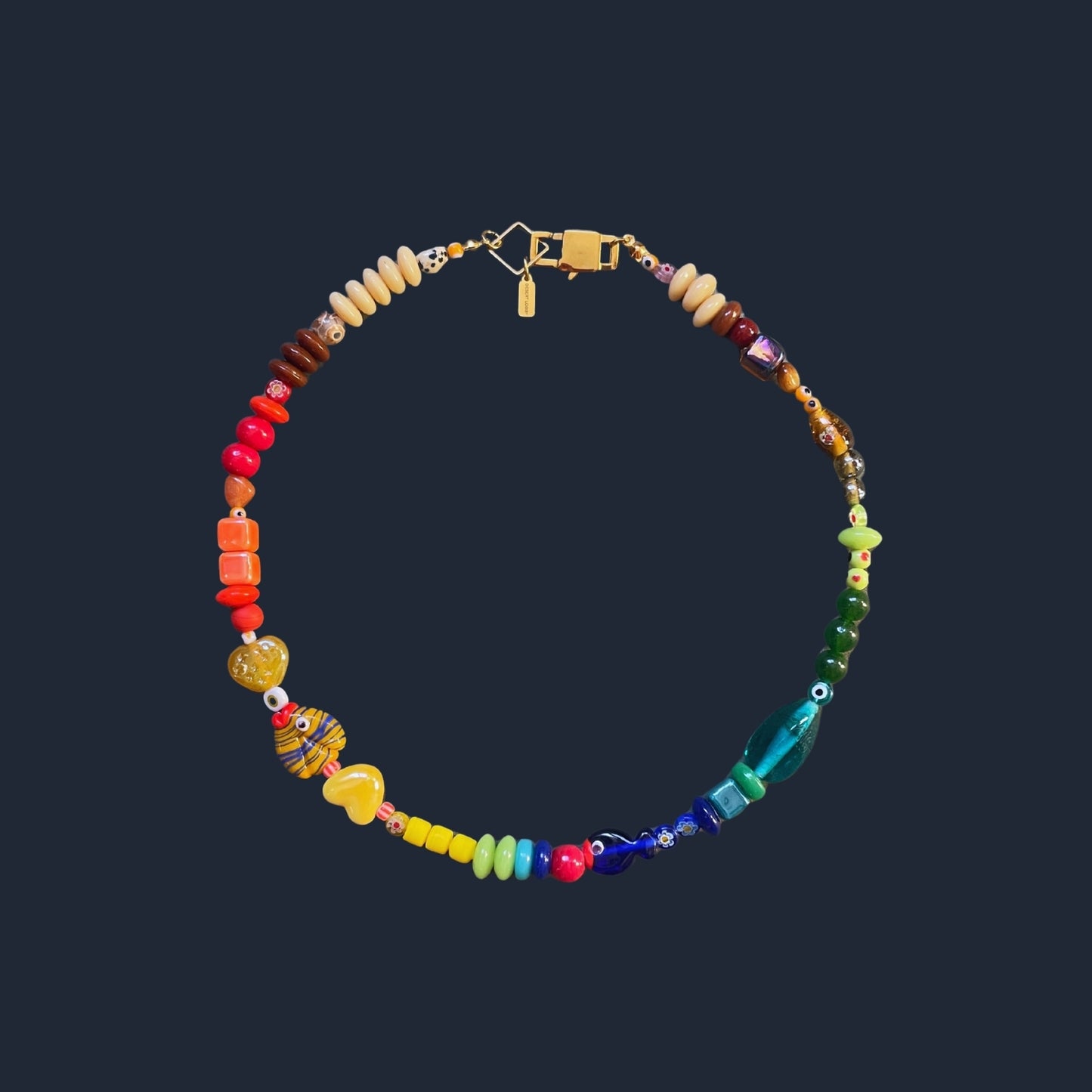 Big Fish Little Fish | Colorful Glass Necklace with Murano Fish Bead