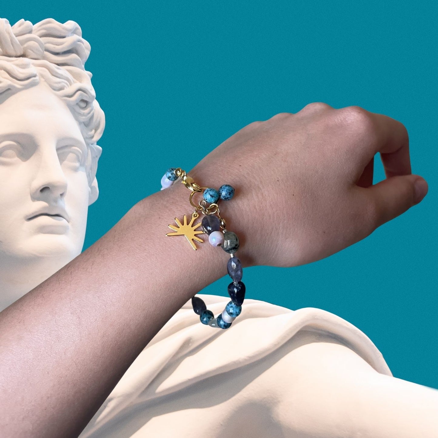 Athena | İnci ve Doğaltaş Boncuklu Bileklik