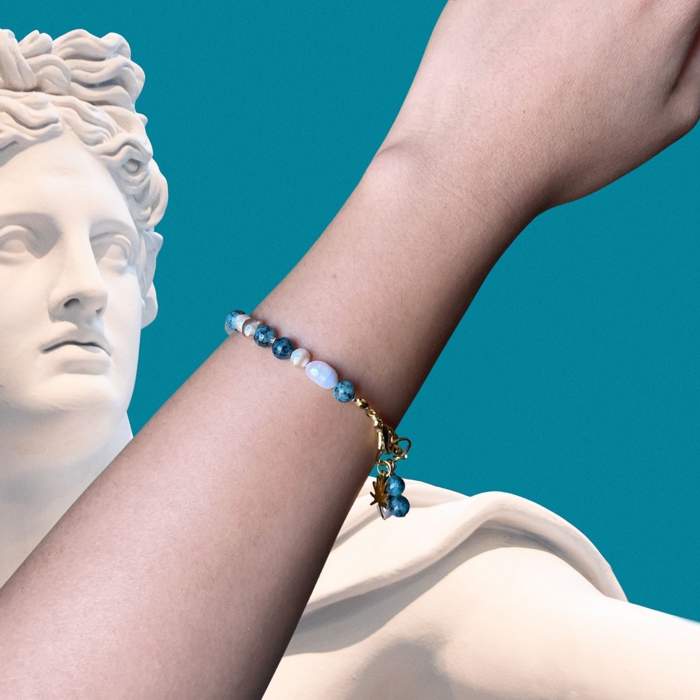 Athena | İnci ve Doğaltaş Boncuklu Bileklik